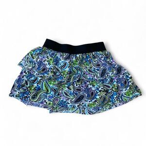 Xhilaration Girls Paisley Multicolor Ruffle Skirt Size 7/8